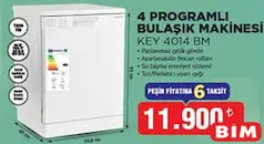 KEYSMART 4 PROGRAMLI BULAŞIK MAKİNESİ KEY 4014 BM fiyat ve kampanya bilgisi